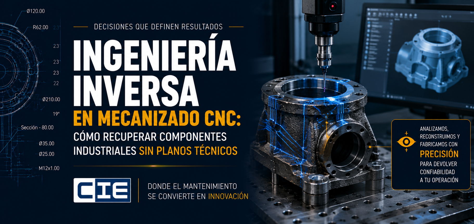 Ingeniería inversa en mecanizado CNC: cómo recuperar componentes industriales sin planos técnicos
